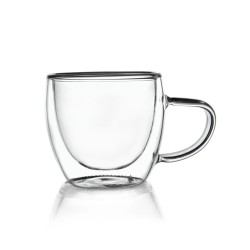 Dvojstěnný skleněný hrnek na espresso 110 ml