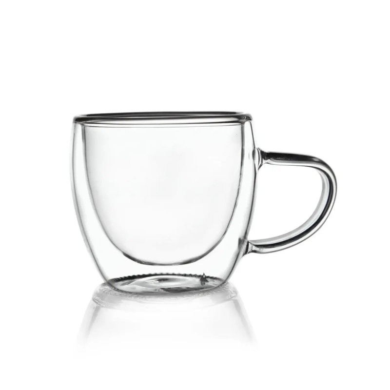 Dvojstěnný skleněný hrnek na espresso 110 ml