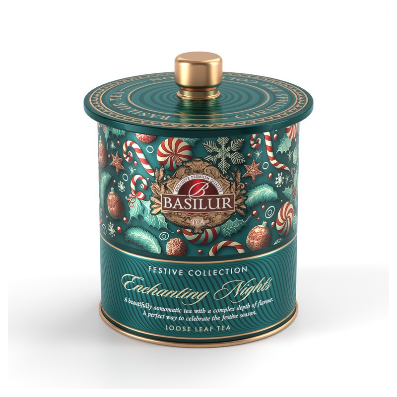 BASILUR Festive Tea Enchanting Nights sypaný zelený čaj 75 g